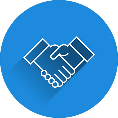 financial aid handshake icon